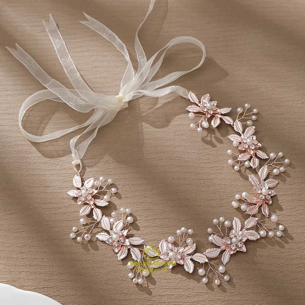handcrafted Floral Vine Headband For Brides And Special Occasions