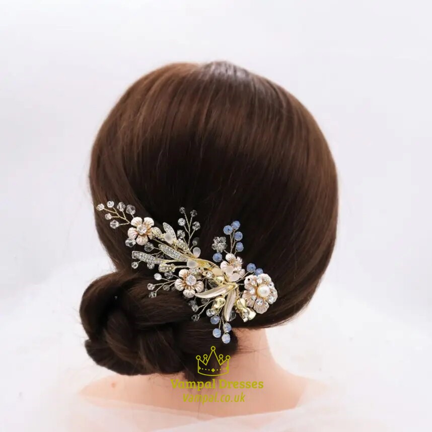 Rhinestone And Pearl Bridal Hair Accessories For Wedding Elegance