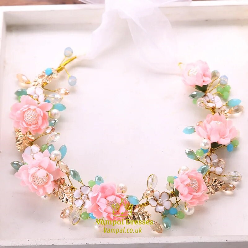 Crystal Pearl Hair Vine Tiara For Brides And Special Occasions