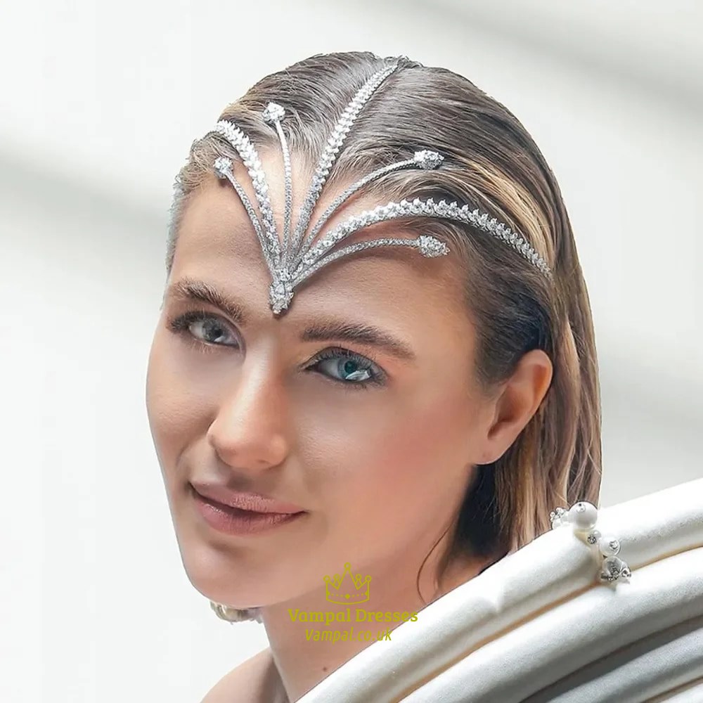 Zircon Bridal Forehead Headband - Exquisite Wedding Headwear