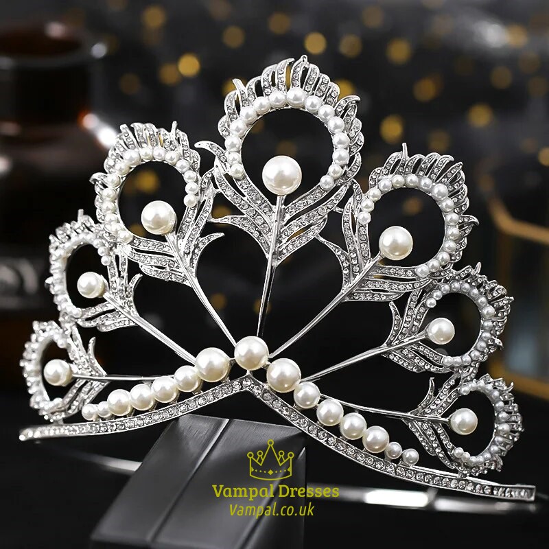 Baroque Crystal Tiara For Bridal Elegance