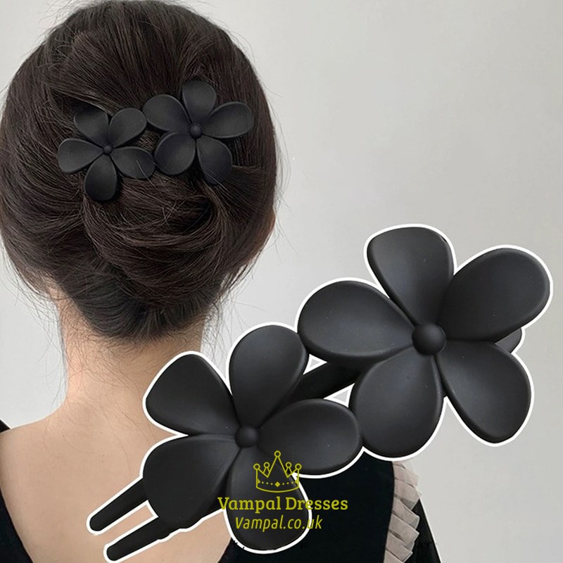 Retro Frosted Flower Hair Accessories For Elegant Hairstyles