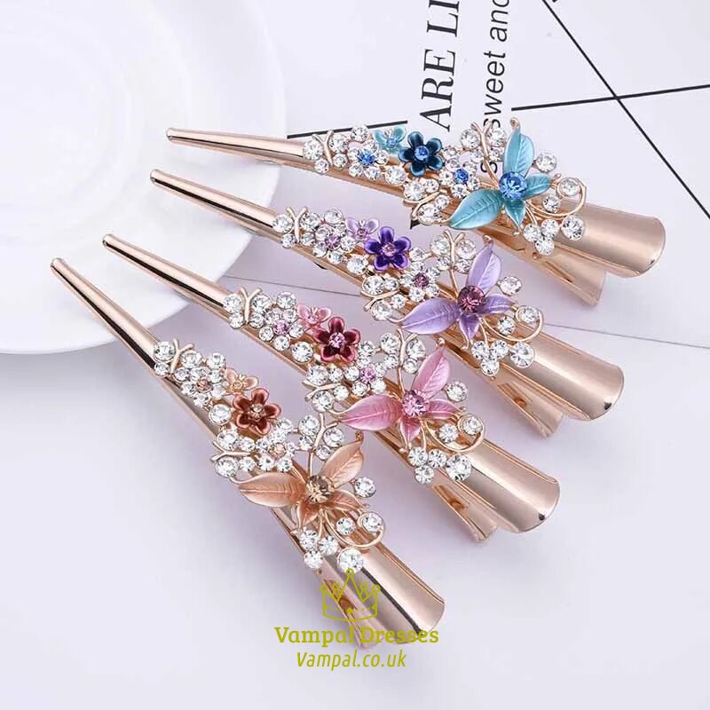 Rhinestone Floral Hair Accessories For Bridal Elegance