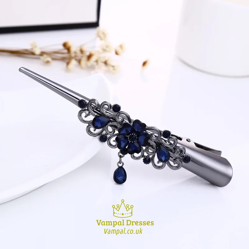 Opal Blatt Harz Blumen Haarklipps - Elegante Damen Haaraccessoires