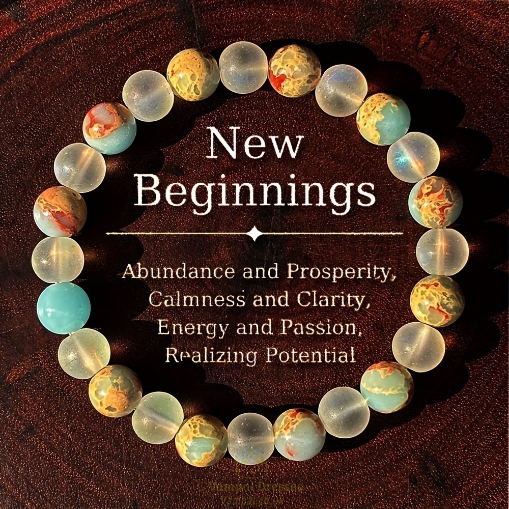 Quartz And Ocean Sediment Beaded Bracelet For Abundance And Prosperity