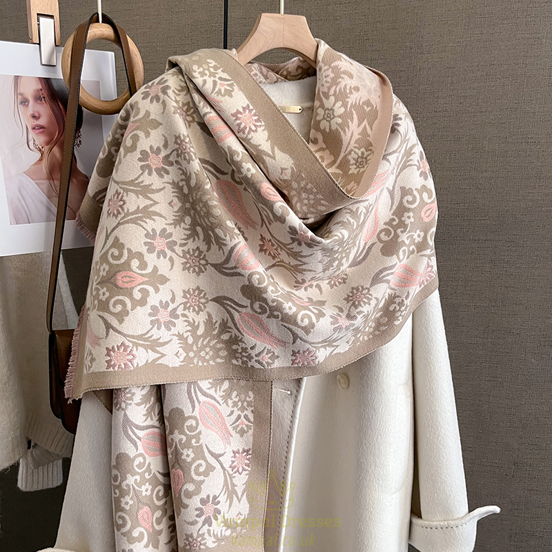 Winter Warm Cashmere Schal für Damen Luxus Pashmina Decke Dicker Schal Wrap Neckerchief Mode Bufanda Echarpe Poncho