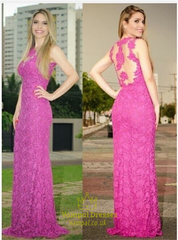 Etu-Ballkleid mit Illusionsausschnitt, transparentem Rücken und Spitze