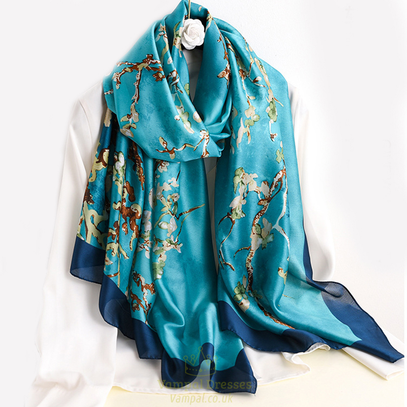 Luxus Seide Glatter Schal Umhang Für Damen - 85X80cm Muslim Stirnband