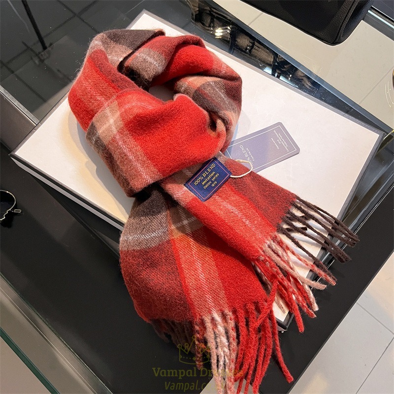 high quality00% wool scarf men winter autumn pure wool fashion classic warm thick british versatile muffler male shawl women