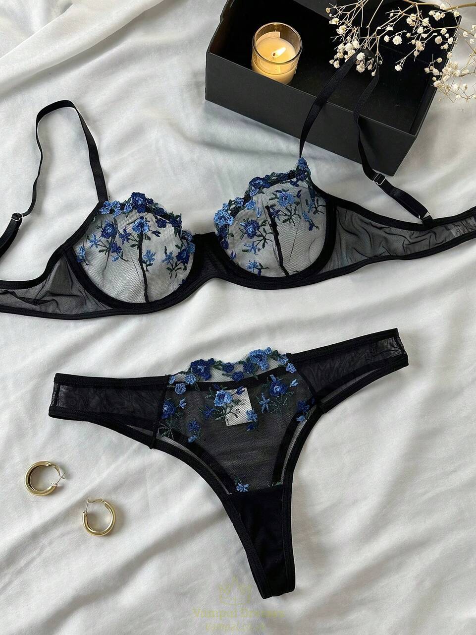 erotic embroidery lace babydoll sensual lingerie lace bra set for women underwear intimatei costumes bra and panty set