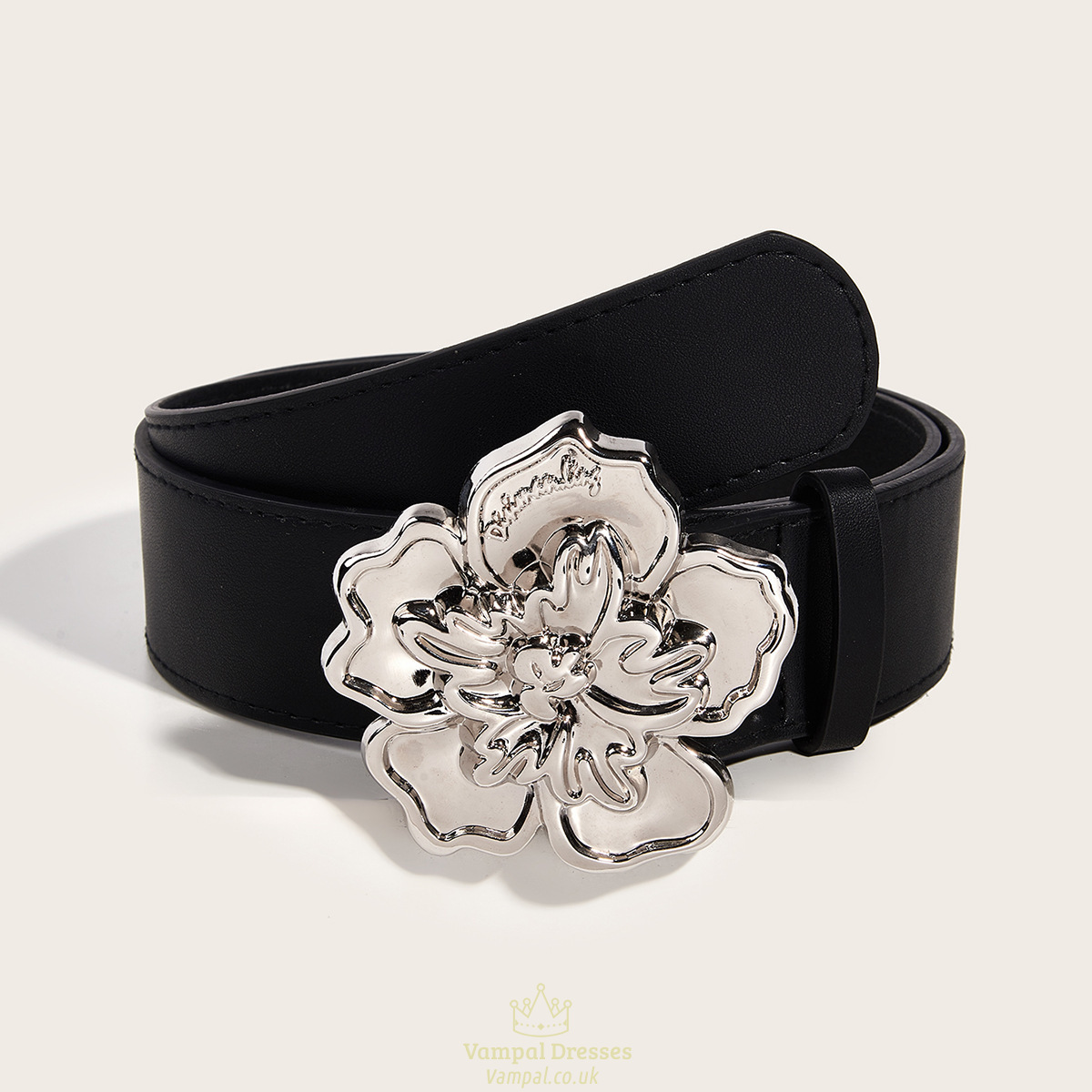 Vintage Graphic Print Pu Leather Hip Hop Belt For Women