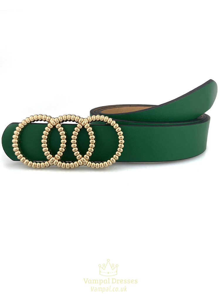 Round Buckle Gothic Punk Waist Belt For Women