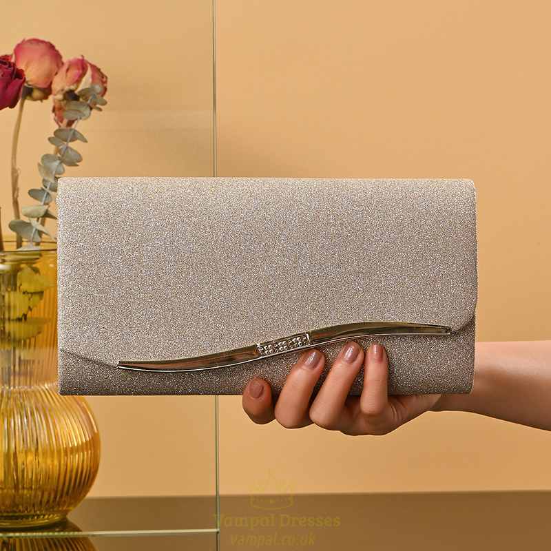 Sequin Envelope Chain Evening Shoulder Bag With Flash Wallet