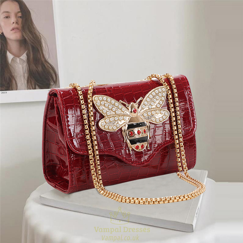 luxury handbags for women crossbody bags bees lock purse casual brand crocodile print leather handbag ladies bag new clutch