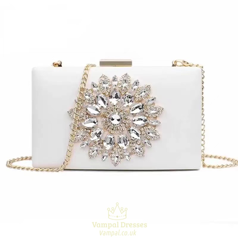 Women’S Crystal Clutch Purse For Weddings & Evening Events