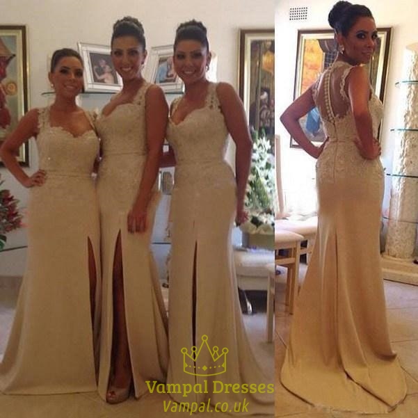 Prom-Kleid mit seitlichen Cutouts, verziertem transparentem Rücken und Trägern