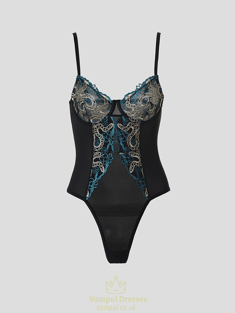 women mesh embroidery lingerie bodysuit slim underwear set playful fiery beautiful suspender jumpsuit ladies apparel