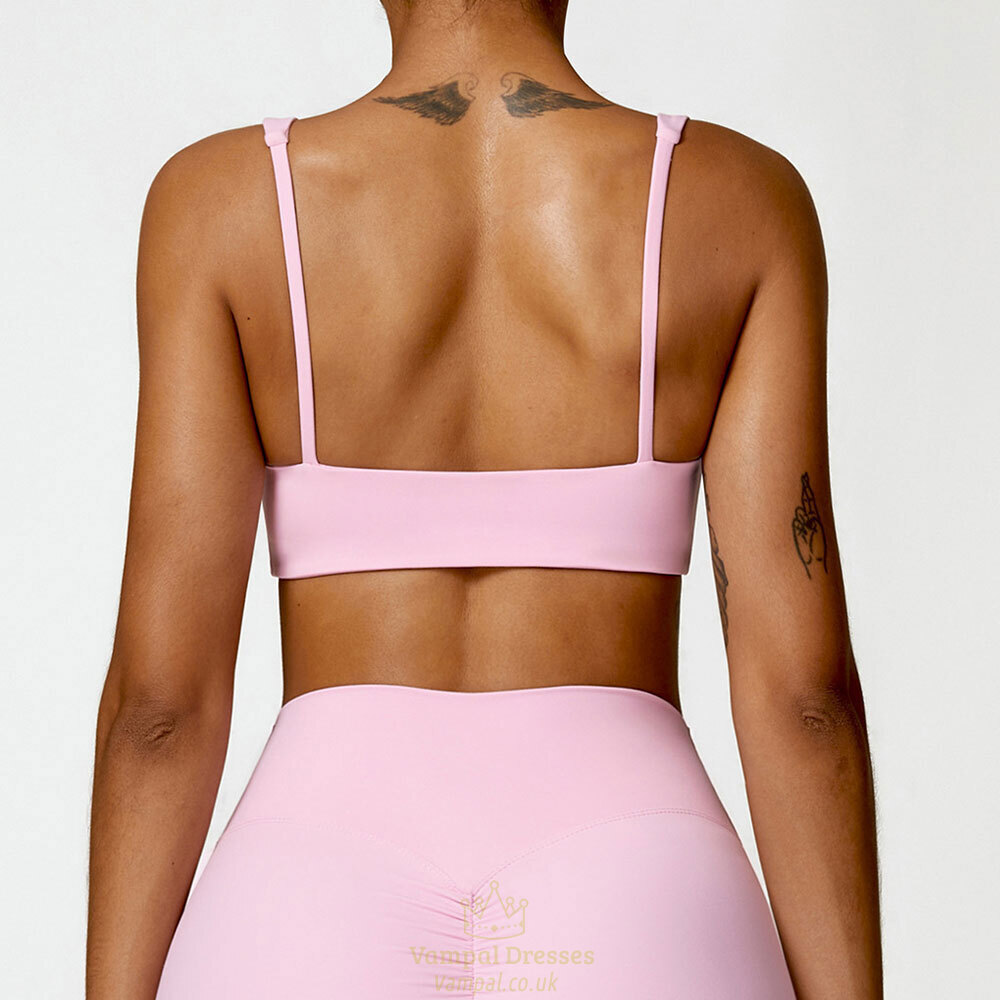 Damen Push Up Sports Bra Stretch Fitness Tank Top