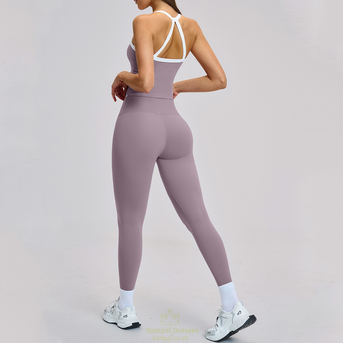 Damen Yoga Sport Set mit Push Up Vest und Leggings