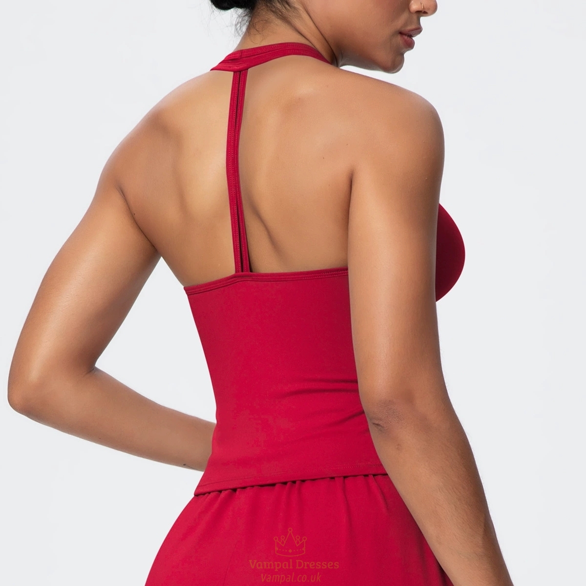 Damen Lauf V-Shaped Vest gepolstertes Slim Fit Workout Top
