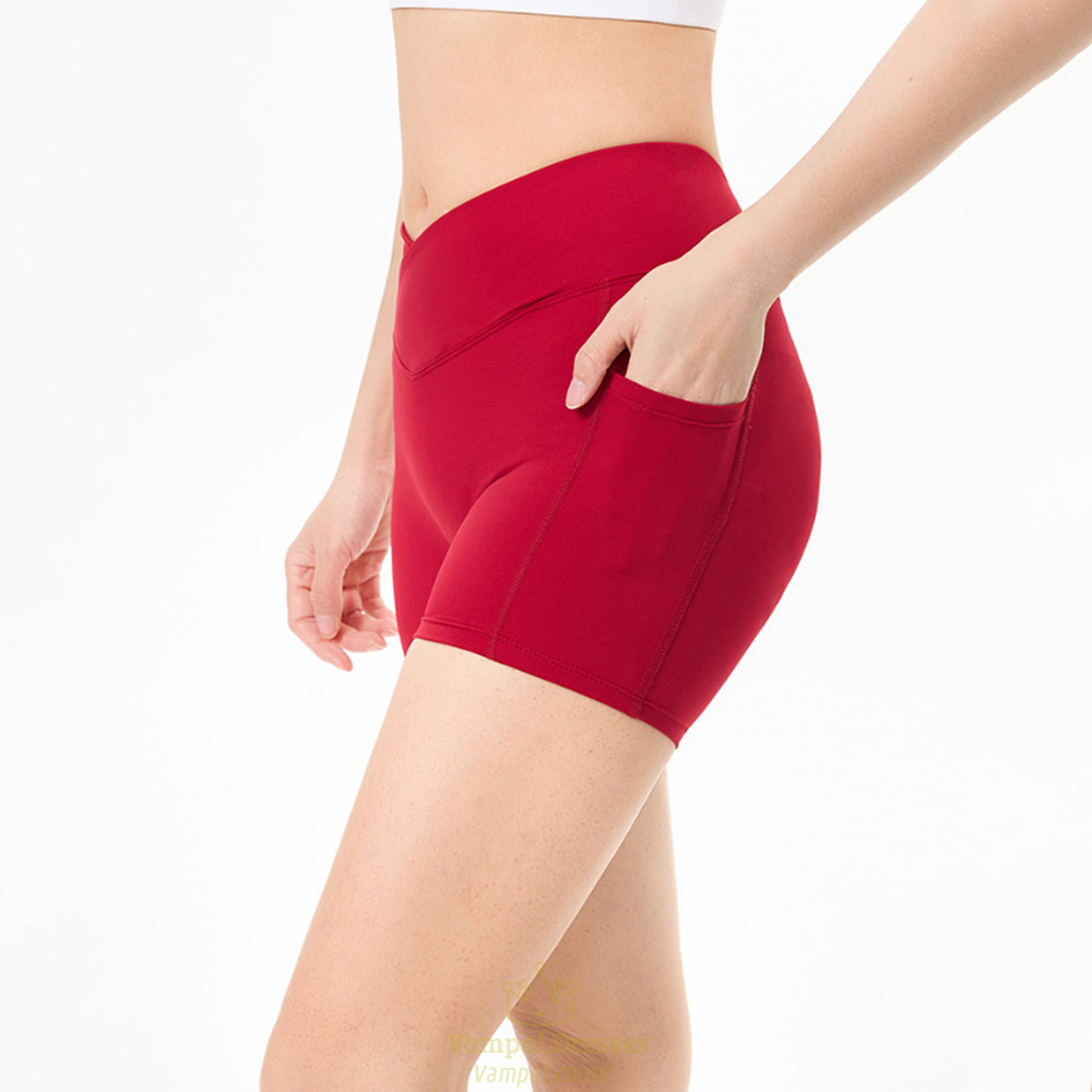 high Waist Yoga Shorts Women Breathable Running Cycling Gym Workout