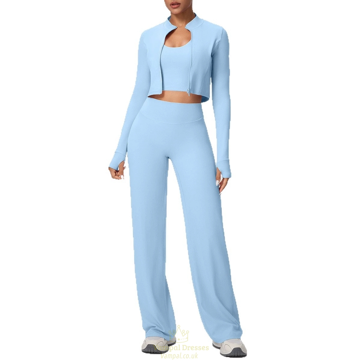 women's Yoga Set With Leggings And Long Sleeve Top