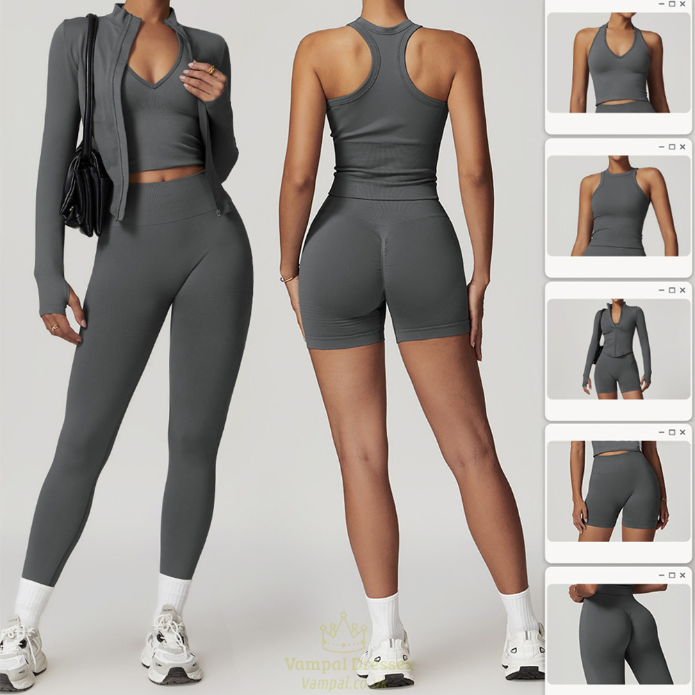 yoga Workout Set For Women – High Waist Leggings & Sports Tank Top