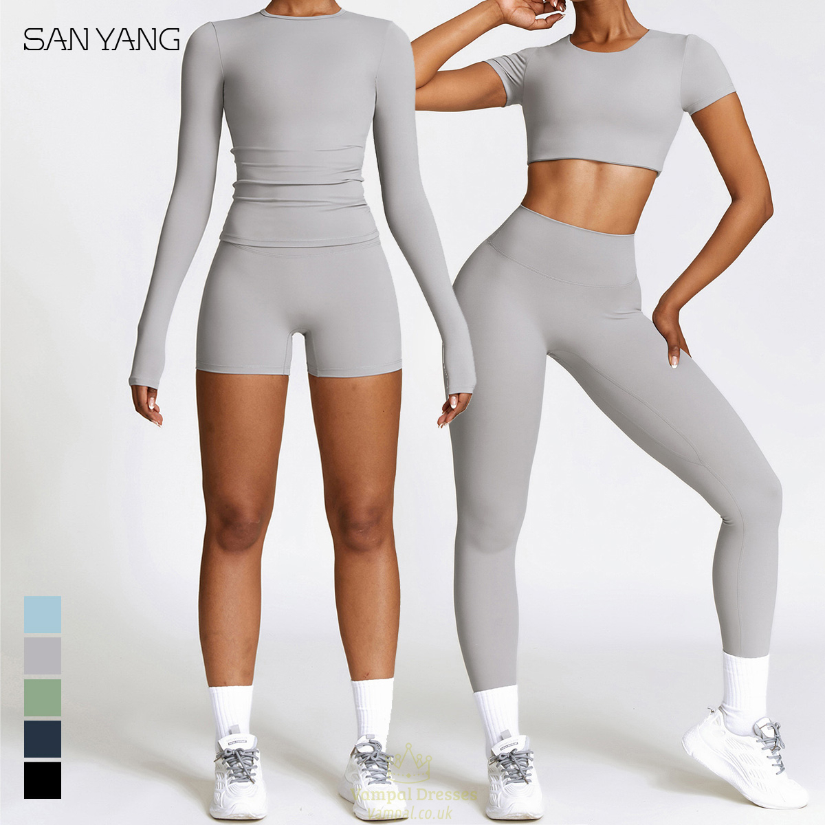 yoga Set For Women Gym 2 Piece Tight Quick-Drying Fitness Wear Outdoor Running Suit Sports High Waist Leggings Workout