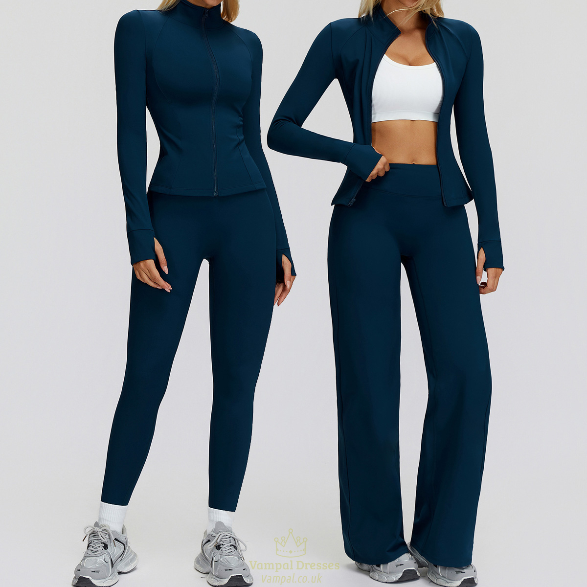 women's 2-Piece Yoga Set - Long Sleeve Top & Gym Leggings