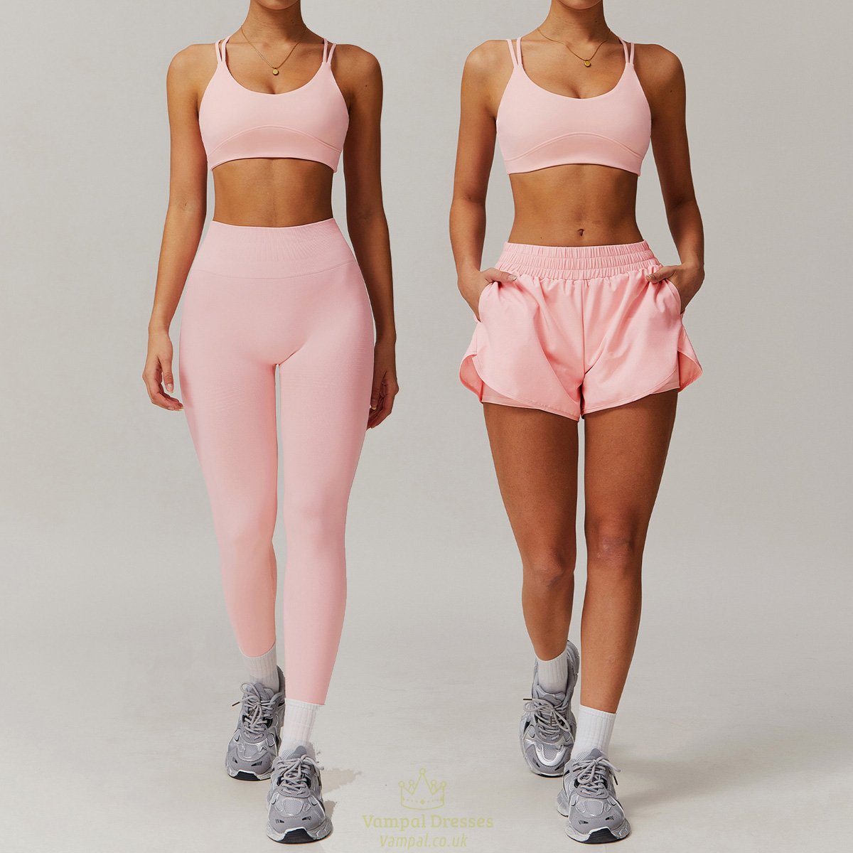 women's Yoga Gym Tank Top With High Waist Leggings And Shorts