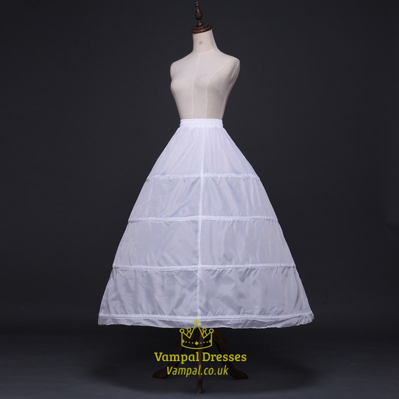 Satin-Petticoat, bodenlang, Ballkleid