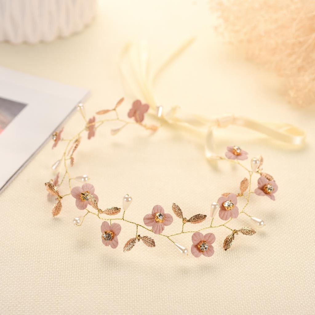 Chic Alloy Fabric Flower/Imitation Pearls Headbands