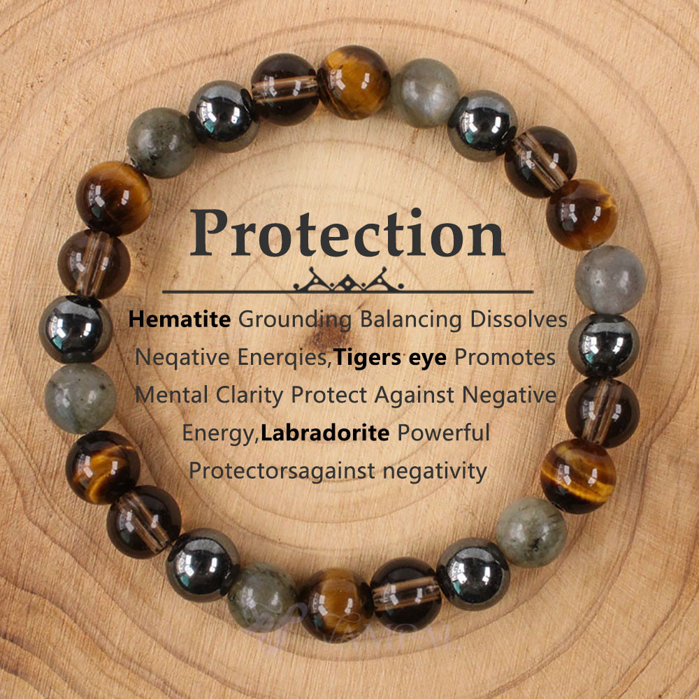 L1093 (Natürlicher Tigerauge + Natürlicher Glitzerstein) Grauer Glitzerstein & Tigerauge Perlenarmband
