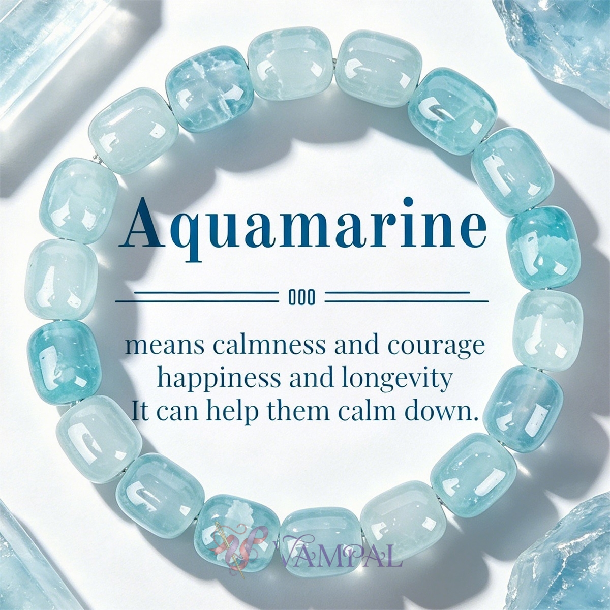 L2239-Außenhandelsarmband Aquamarin-Kristallarmband mit unregelmäßigen Tonnenperlen