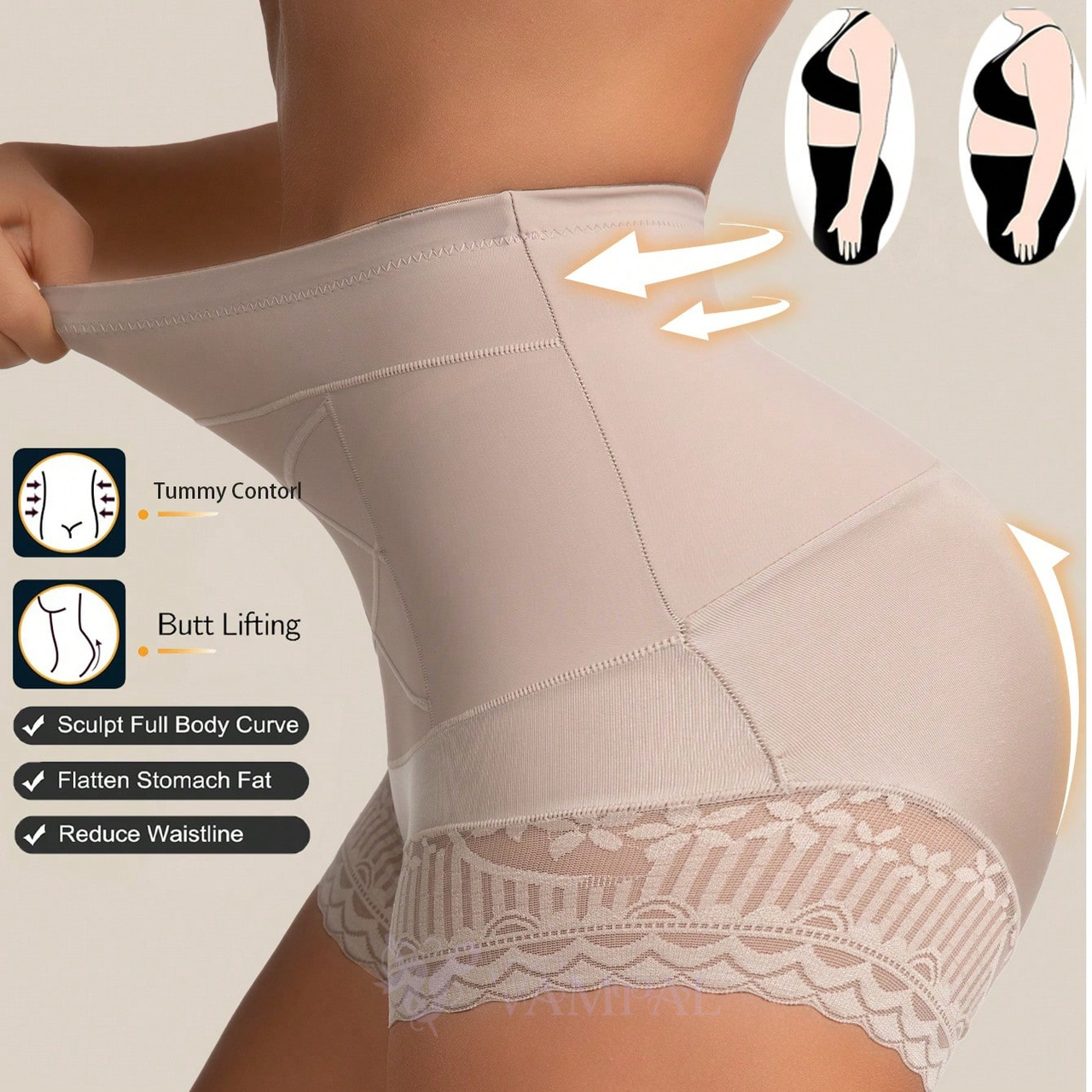 Women's Crisscross Tummy Control Butt-Lifting Shaping Shorts