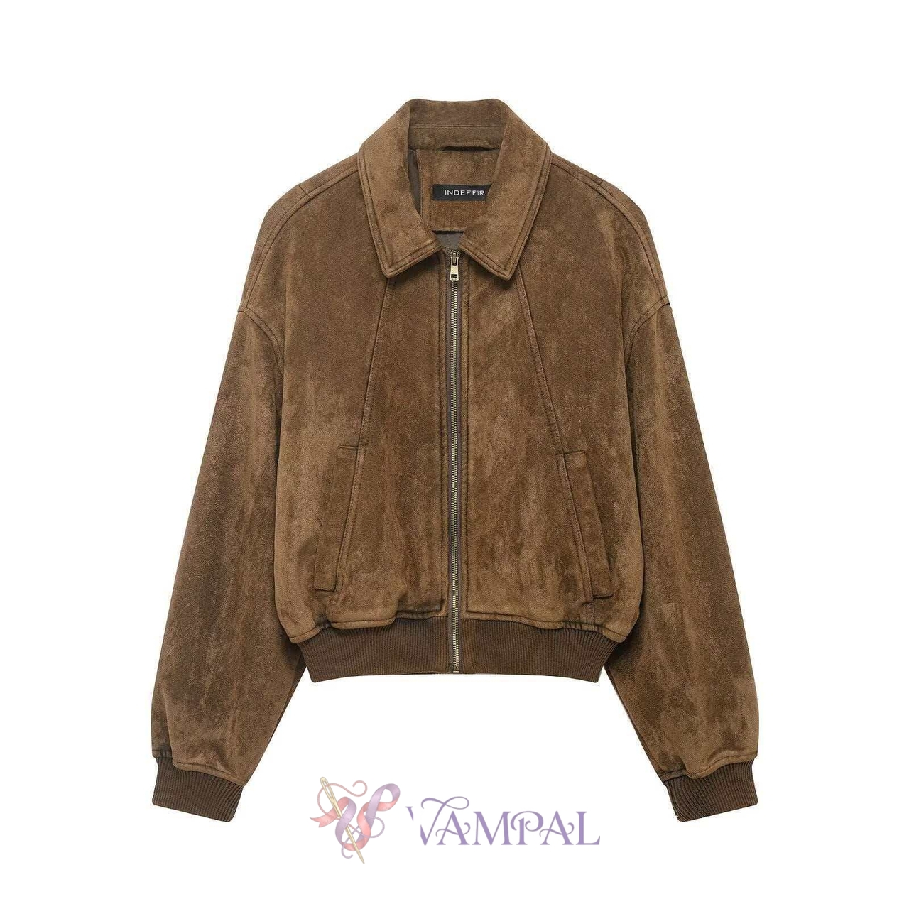 As shown in the picture Retro Suede Texture Effect Women's Jacket Coat