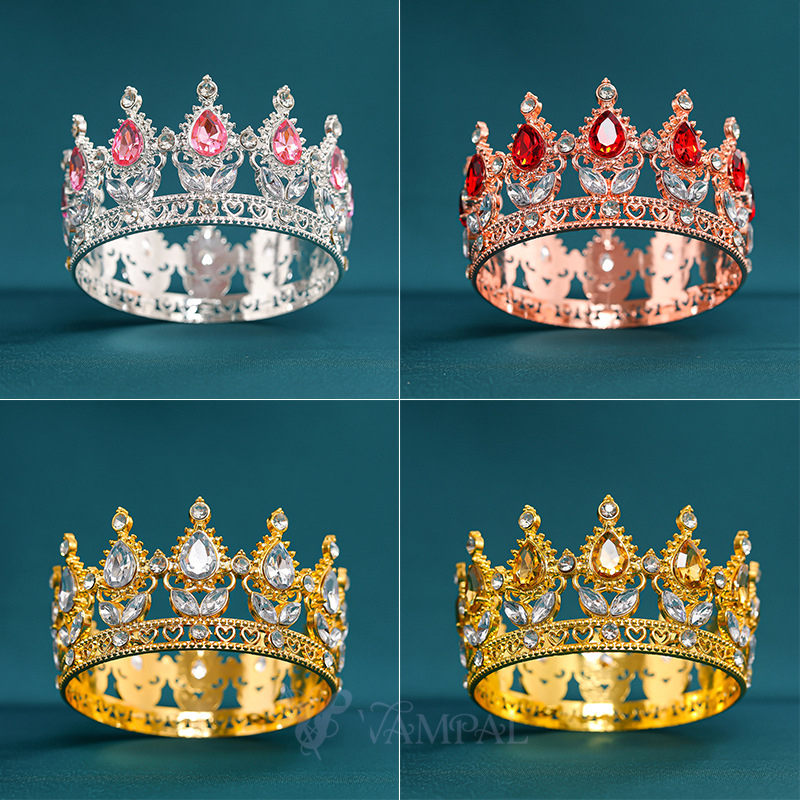 Premium Rhinestone Mini Crown Headpiece For Birthday Party