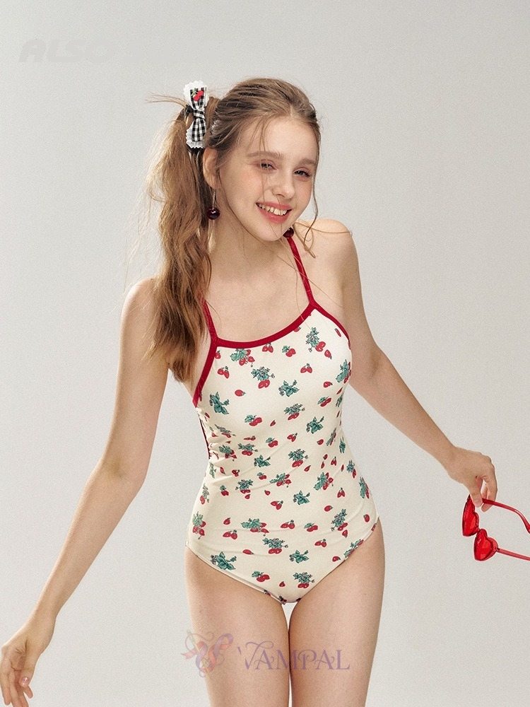 As shown in the picture Women's Racing One-Piece Swimsuit With Chest Pad