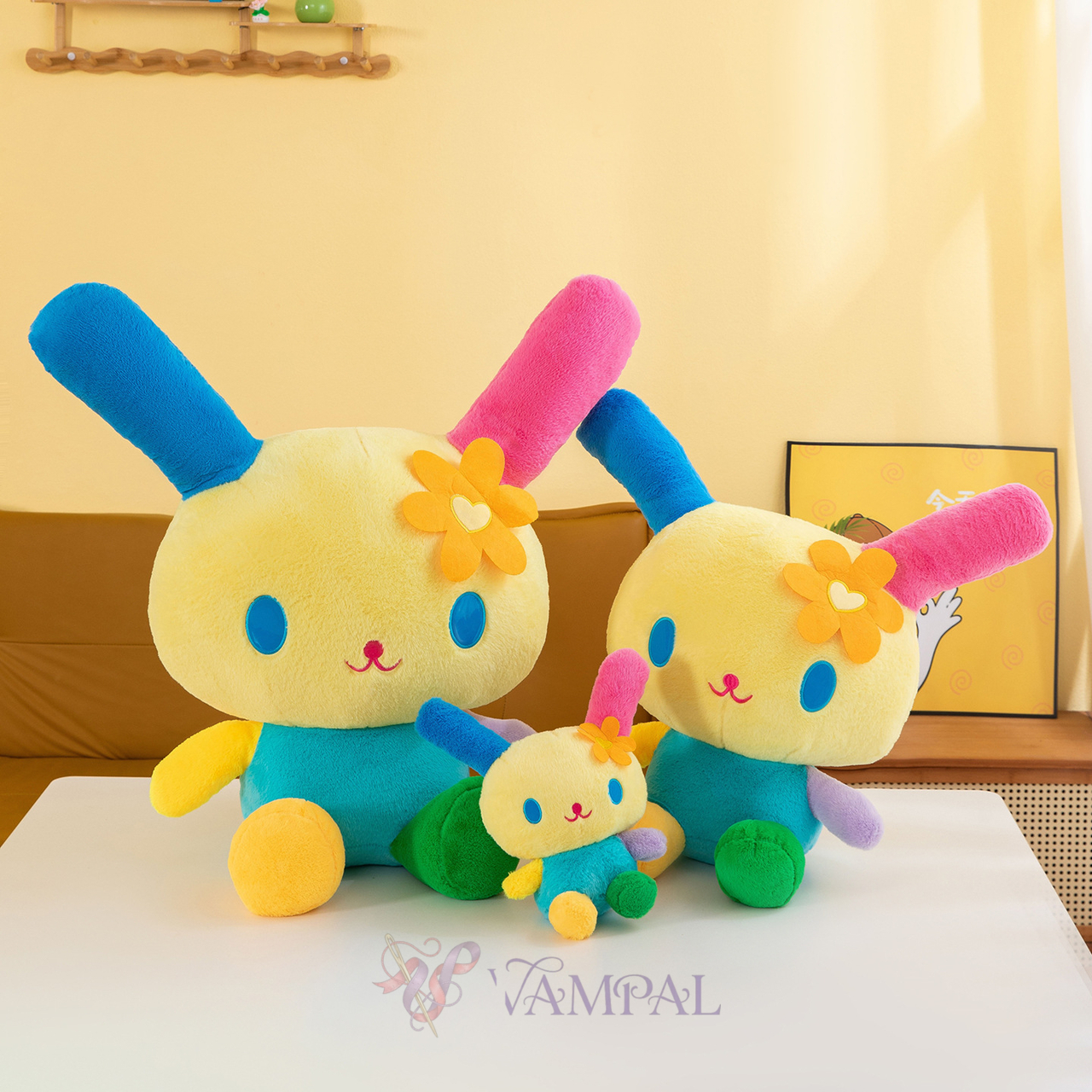 Flower Bunny Cute Flower Bunny Plush Doll Colorful Rabbit Toy