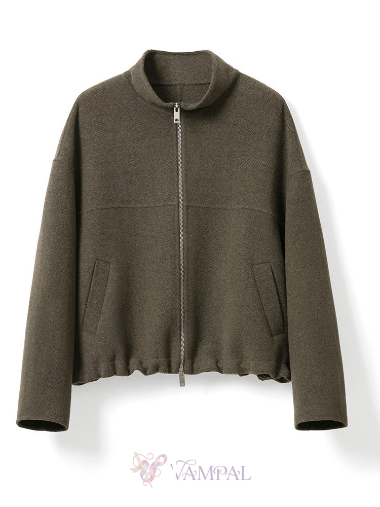 Double-Faced Wool Coat With Mulberry Silk Korean Style
