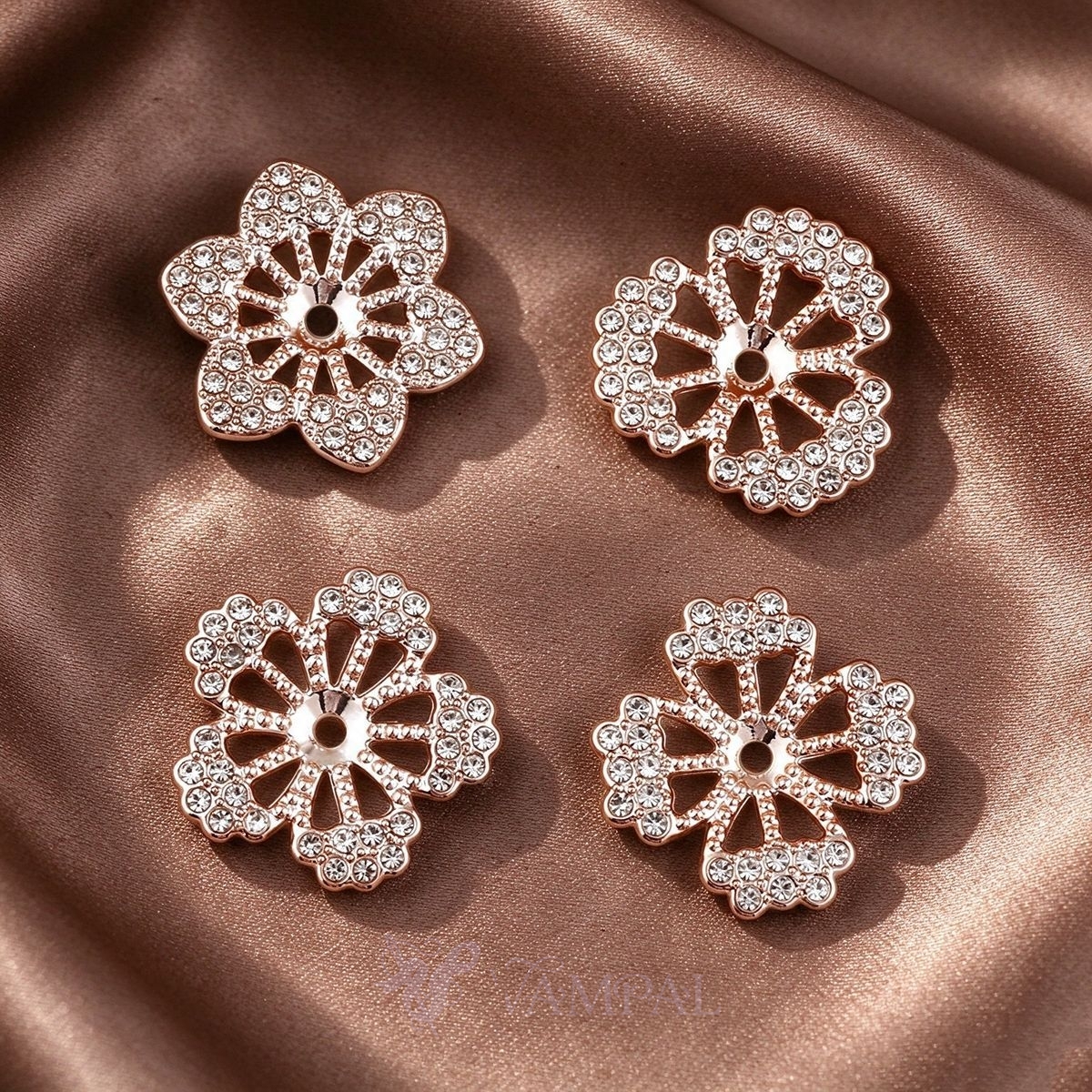 4-piece set Hollow Flower Rhinestone DIY Craft Accessories For Shoes And Bags