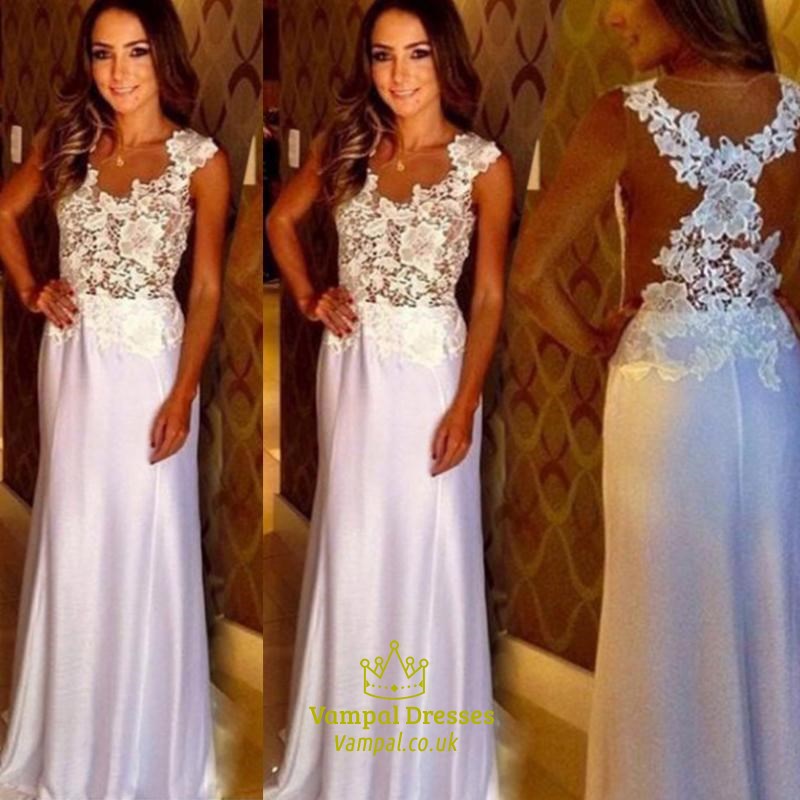 Zartrosa Juwel Hals Applikation Abiballkleid Mit Illusion Rücken