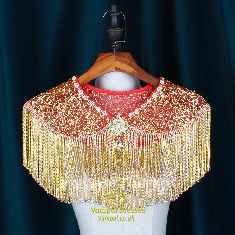 Illusion Lace Hand-Made Wedding Wrap With Tassels