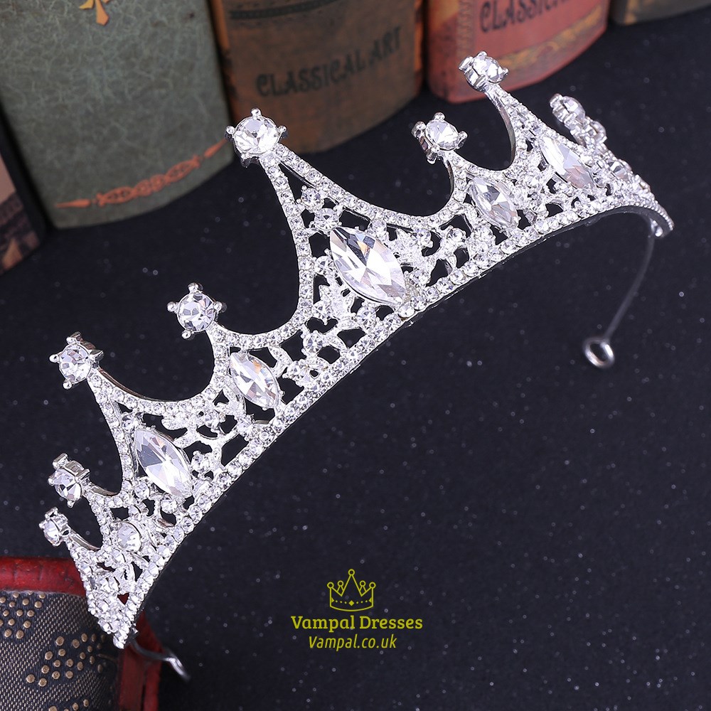 Prinzessinnendiadem Brautdiadem aus Legierung mit Kristall und Strassstein-Akzenten