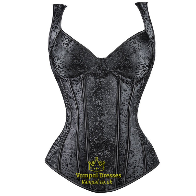 Jacquard Embroidery Body Shaper Corset With Straps