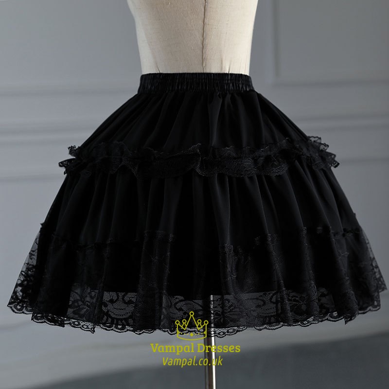Kurzer verstellbarer flauschiger Petticoat mit Stäben