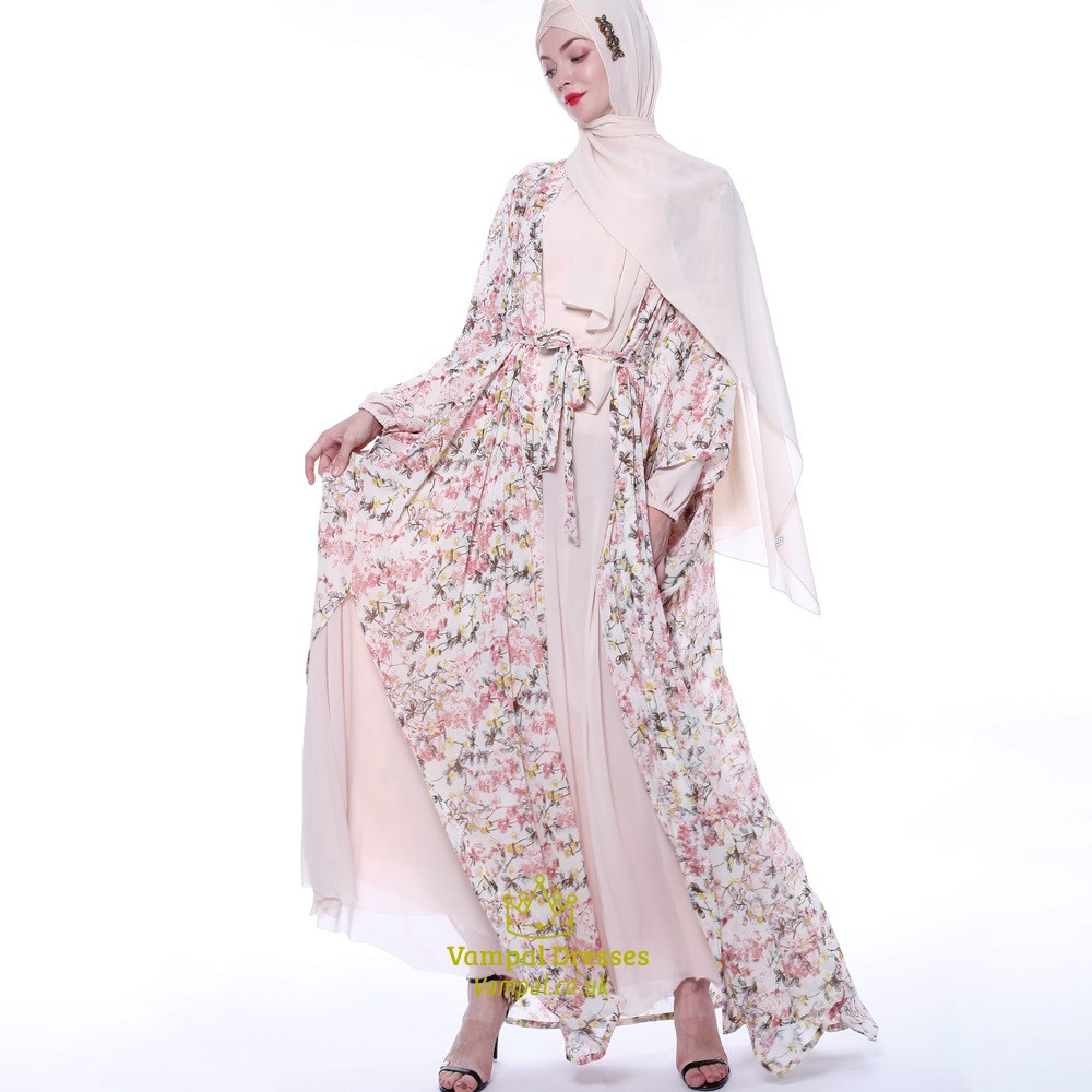Floral bedruckter Chiffon Sommer Open Kimono Cardigan