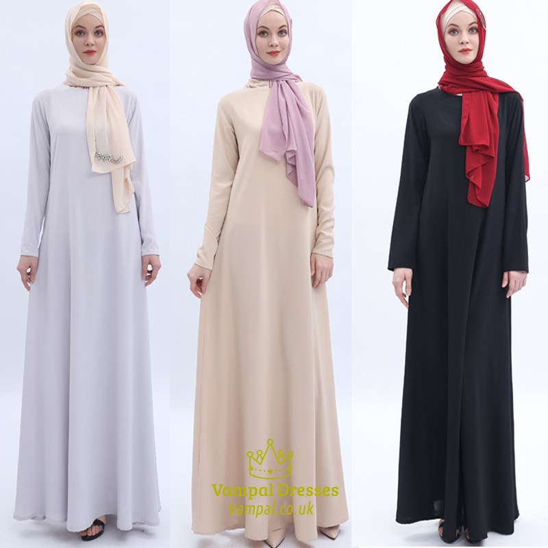 A-Linien Langarm Arab Ramadan Maxi Kleid