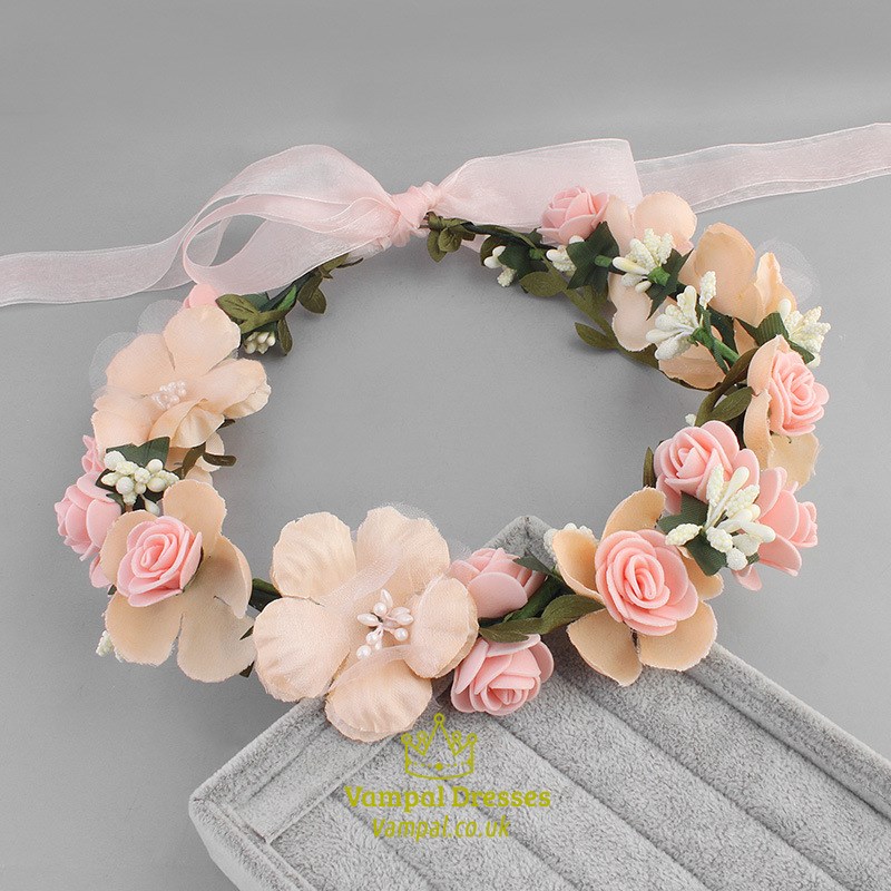 Lace Embellished Wreath Beach Handmade Flower Hair Vine