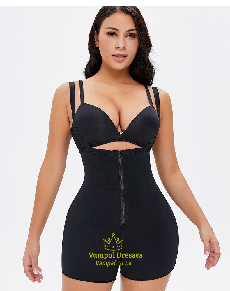 High Waist Tummy Control Shaper Shorts With Zipper Front